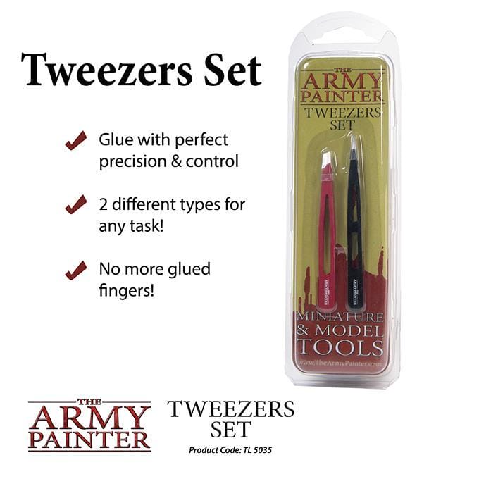 Army Painter tweezer set for miniature painting and modelling. Available at The Games Den